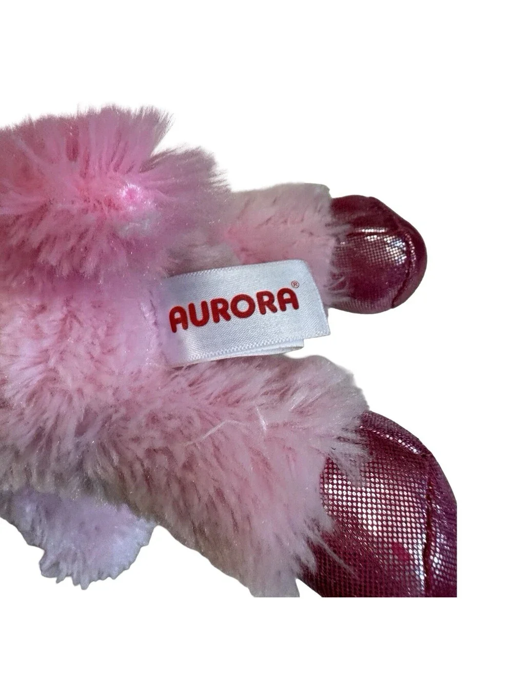 Aurora Flopsie Pink Sparkly Unicorn Plush Stuffed Animal 7”